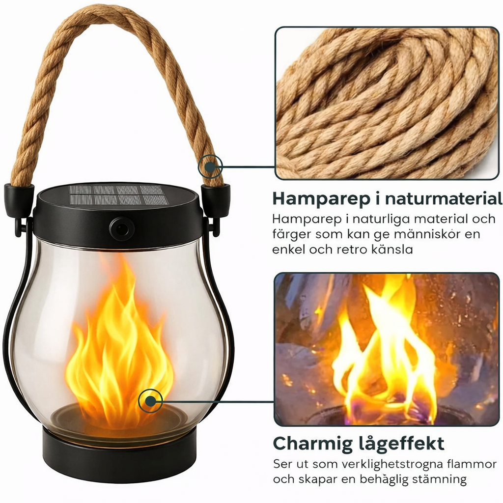 LumiFlame – Elegant Sollykta med Flammande Sken