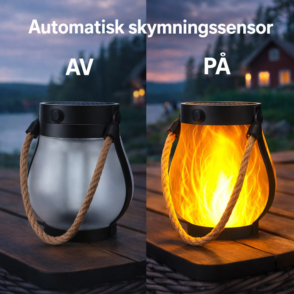 LumiFlame – Elegant Sollykta med Flammande Sken
